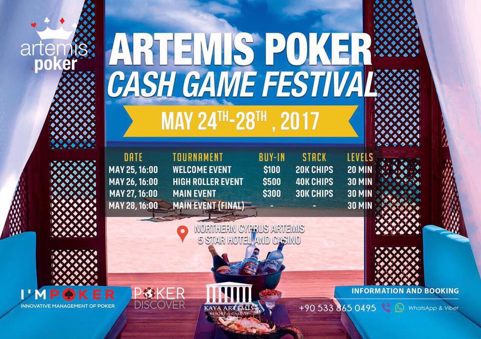 May 24 - 28 - Artemis Poker Cash Game Festival - Artemis Casino