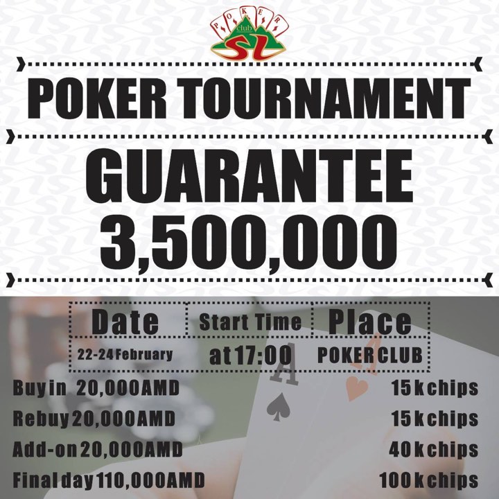 Shangri La Poker Tournament | 22-24 February | 3.500.000 AMD GTD!